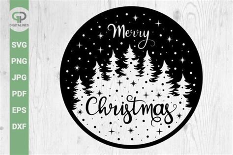 Download Free Christmas forest for Cricut Machine