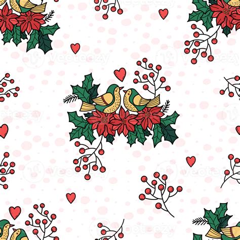 Download Free Christmas romantic seamless pattern Cut Images
