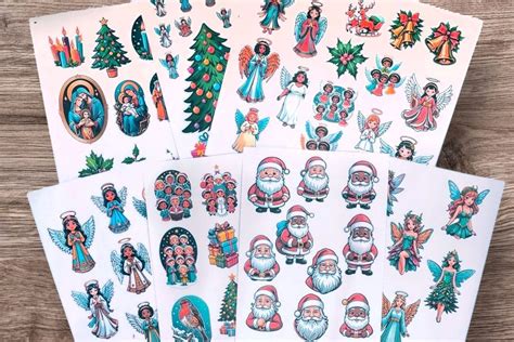 Download Free Christmas stickers. Cut Files