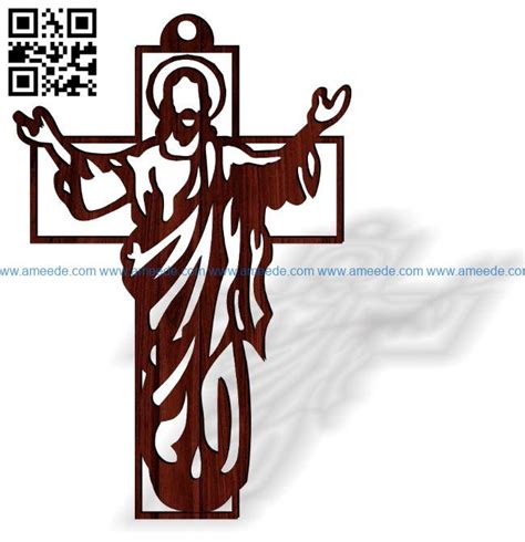 Download Free Christmas with a Cross DXF Files
