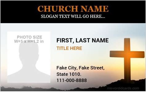 Free Church Id Card Template