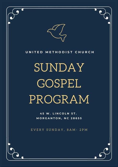 Free Church Program Template Word