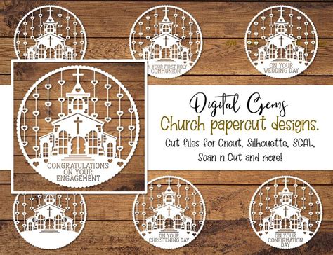 Download Free Church paper cut design Cut Files