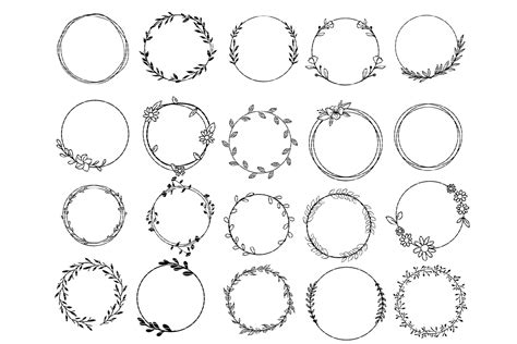 Download Free Circle Monogram Frame Bundle Commercial Use Free PSD Mockups