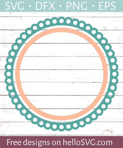 Download Free Circle Monogram Frame Bundle Cut Files