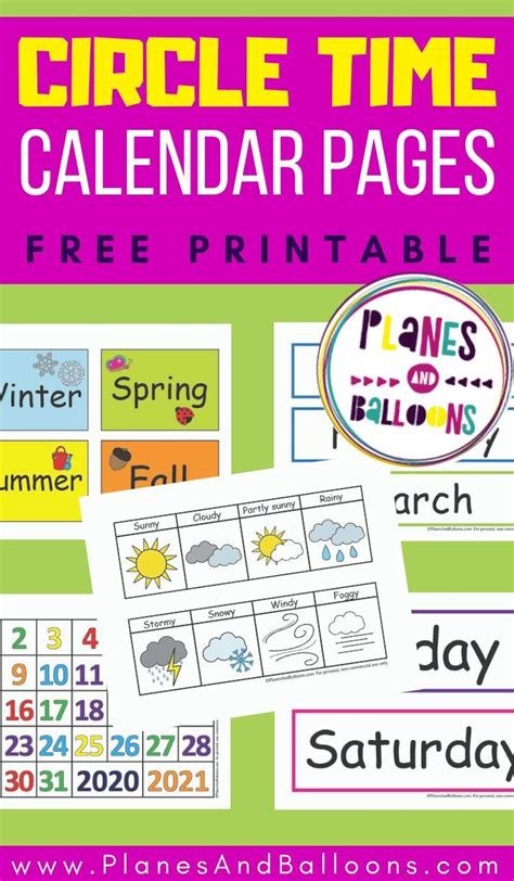 Free Circle Time Calendar
