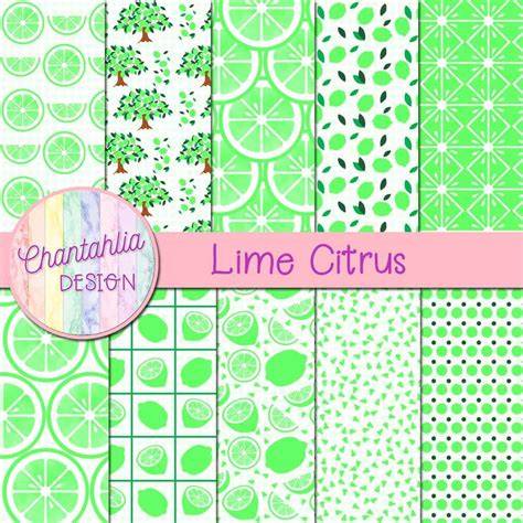 Download Free Citrus Stars Digital Papers DXF Files