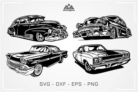 Download Free Classic Car Packs Svg Design Commercial Use DXF Files