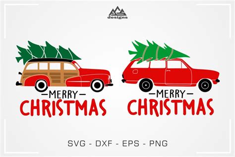 Download Free Classic Wagon Christmas Tree Svg Design Commercial Use DXF Files