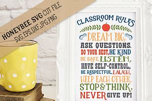 Download Free Classroom Rules cut file with Printable Cut Files