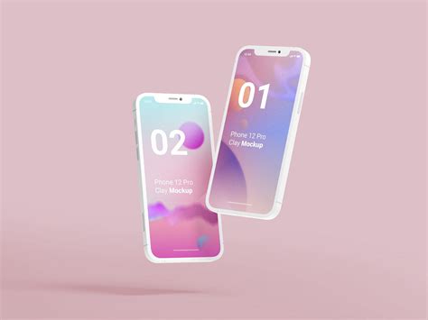 Download Free Clay Apple iPhone 12 Pro Max Mockup PSD Generator