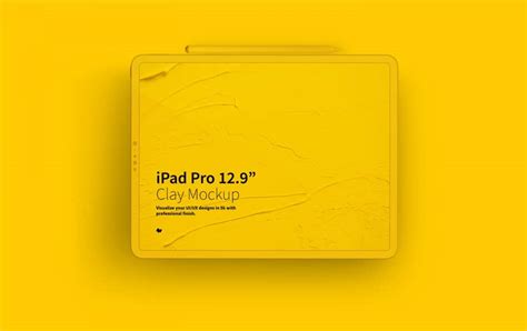 Download Free Clay iPad Pro 12.9 Mockup PSD Generator