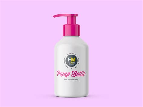 Download Free Clear Cosmetic Bottle with Pump Mockup PSD TIFF Files PSD Files