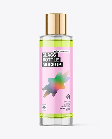 Download Free Clear Glass Cosmetic Bottle Mockup PSD Generator PSD Files