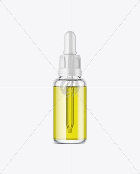 Download Free Clear Glass Dropper Bottle with Oil Mockup PSD Object Mockups PSD Files