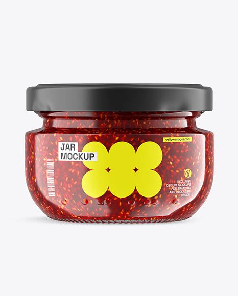 Download Free Clear Glass Jar with Raspberry jam Mockup PSD Free Mockups Yellowimages PSD Free PSD Mockups