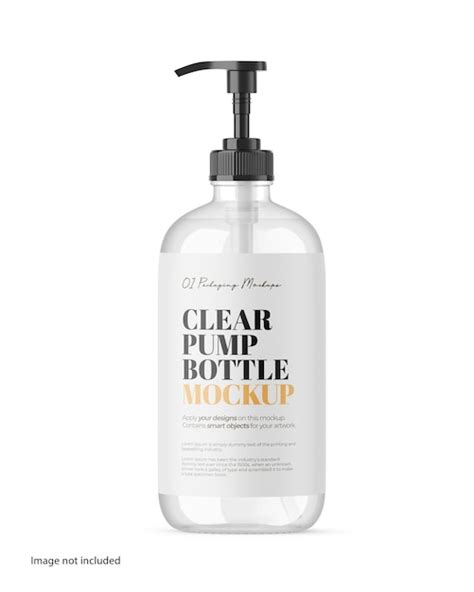 Download Free Clear Liquid Soap Bottle with Pump Mockup PSD PSD Yellowimages PSD Files
