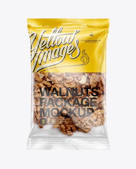 Download Free Clear Plastic Pack w/ Walnuts Mockup PSD TIFF Files PSD Files