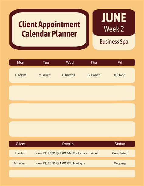 Free Client Calendar And Database