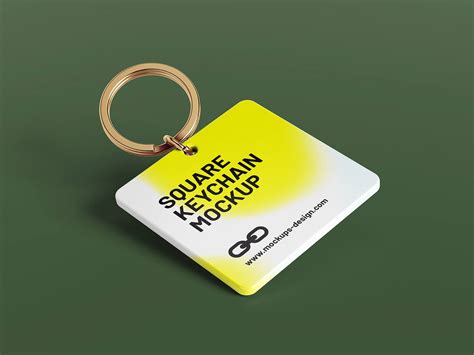 Download Free Cloth Keychain Mockup PSD Yellow Images Free Mockups PSD Files