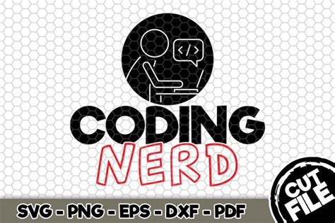 Download Free Coding Nerd SVG Cut File n193 DXF Files