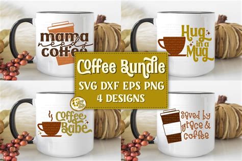 Download Free Coffee Bundle - SVG, DXF, EPS, PNG Files