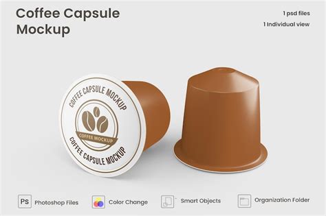 Download Free Coffee Capsule Mockup PSD Placeit Images