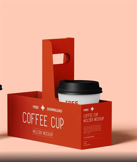 Download Free Coffee Cup With Holder Extra Large PSD Object Mockups