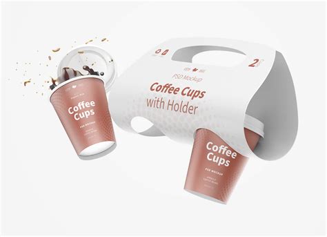 Download Free Coffee Cup With Holder Small PSD Placeit PSD Files