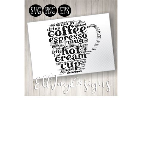 Download Free Coffee Mug Wordart For Crafts