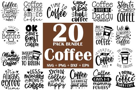 Download Free Coffee SVG Bundle Commercial Use For Crafts