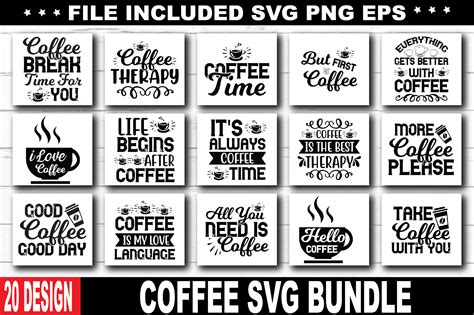 Download Free Coffee SVG Bundle Commercial Use Free PSD Mockups