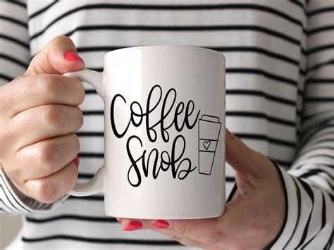 Download Free Coffee Snob - Hand lettered SVG Cut Files