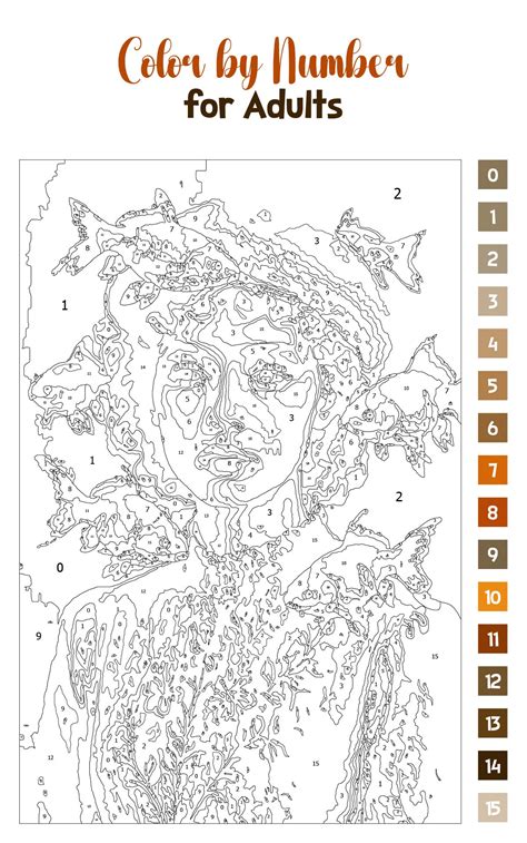 Free Color By Number Coloring Pages For Adults