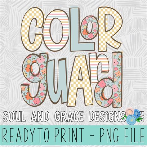 Download Free Color Guard Word Art | Cut File Commercial Use DXF Files