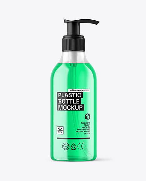Download Free Color Liquid Cosmetic Bottle with Pump Mockup PSD Object Mockups PSD Files