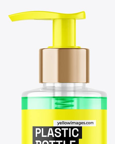 Download Free Color Liquid Cosmetic Bottle with Pump Mockup PSD PSD Yellowimages PSD Files
