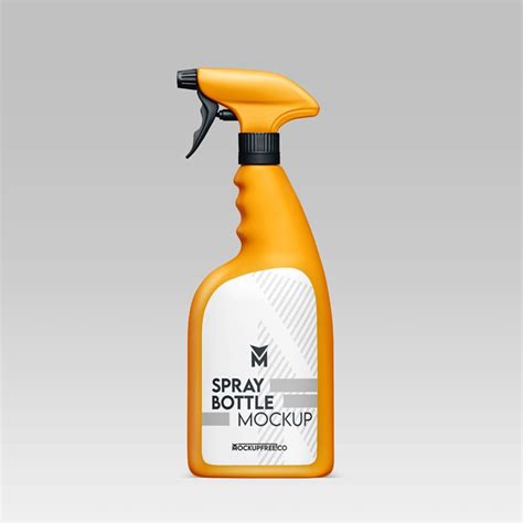 Download Free Color Liquid Spray Bottle Mockup PSD Yellowimages