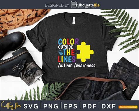 Download Free Color Outside The Lines Autism Awareness DXF Files