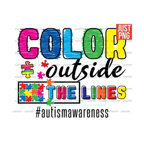Download Free Color Outside The Lines Autism Awareness For Crafts