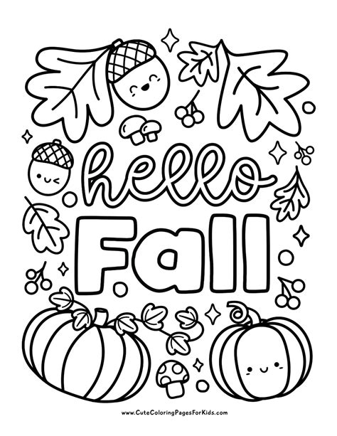 Free Color Pages Fall