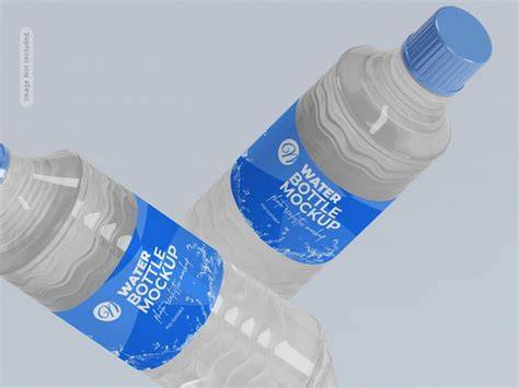 Download Free Color Plastic Bottle with Water Mockup PSD Generator