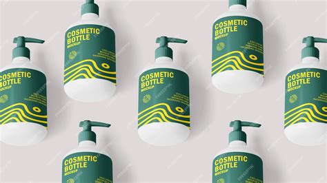 Download Free Color Plastic Cosmetic Bottle with Pump Mockup PSD PSD Yellowimages PSD Files