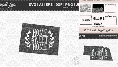 Download Free Colorado Home Sweet Home State Map SVG Cut Files Commercial Use