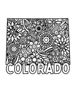 Download Free Colorado State Mandala Clipart Printable