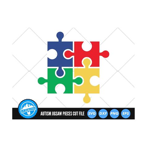 Download Free Colorful Puzzle Autism Awareness Creativefabrica DXF Files