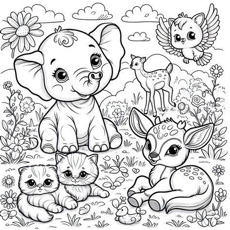 Free Coloring Book Pages Of Animals
