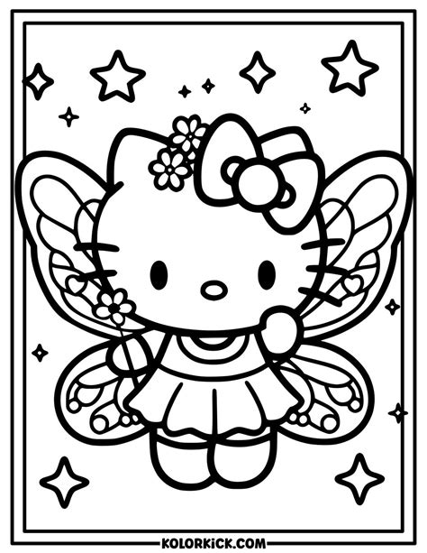 Free Coloring Hello Kitty Printable