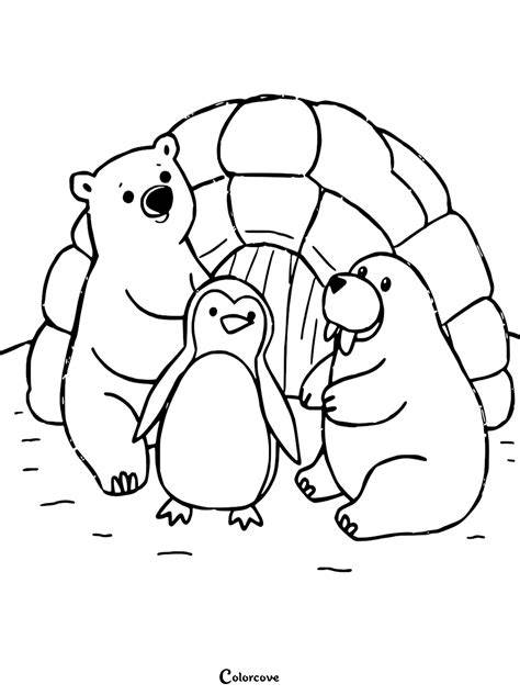 Free Coloring Pages Arctic Animals