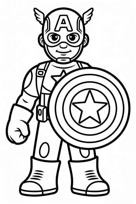 Free Coloring Pages Captain America